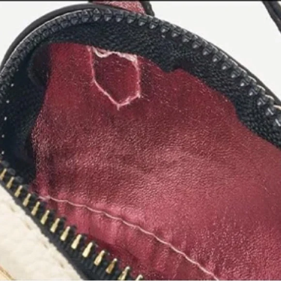 NEW Mini Purse Bag Charm Keychain Micro Pouch Bag Cles Compact Mini Wallet Cream - Picture 4 of 6